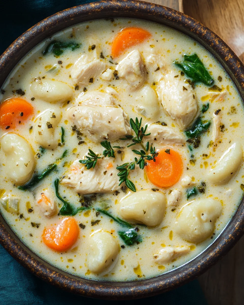 H&auml;hnchen-Gnocchi-Suppe