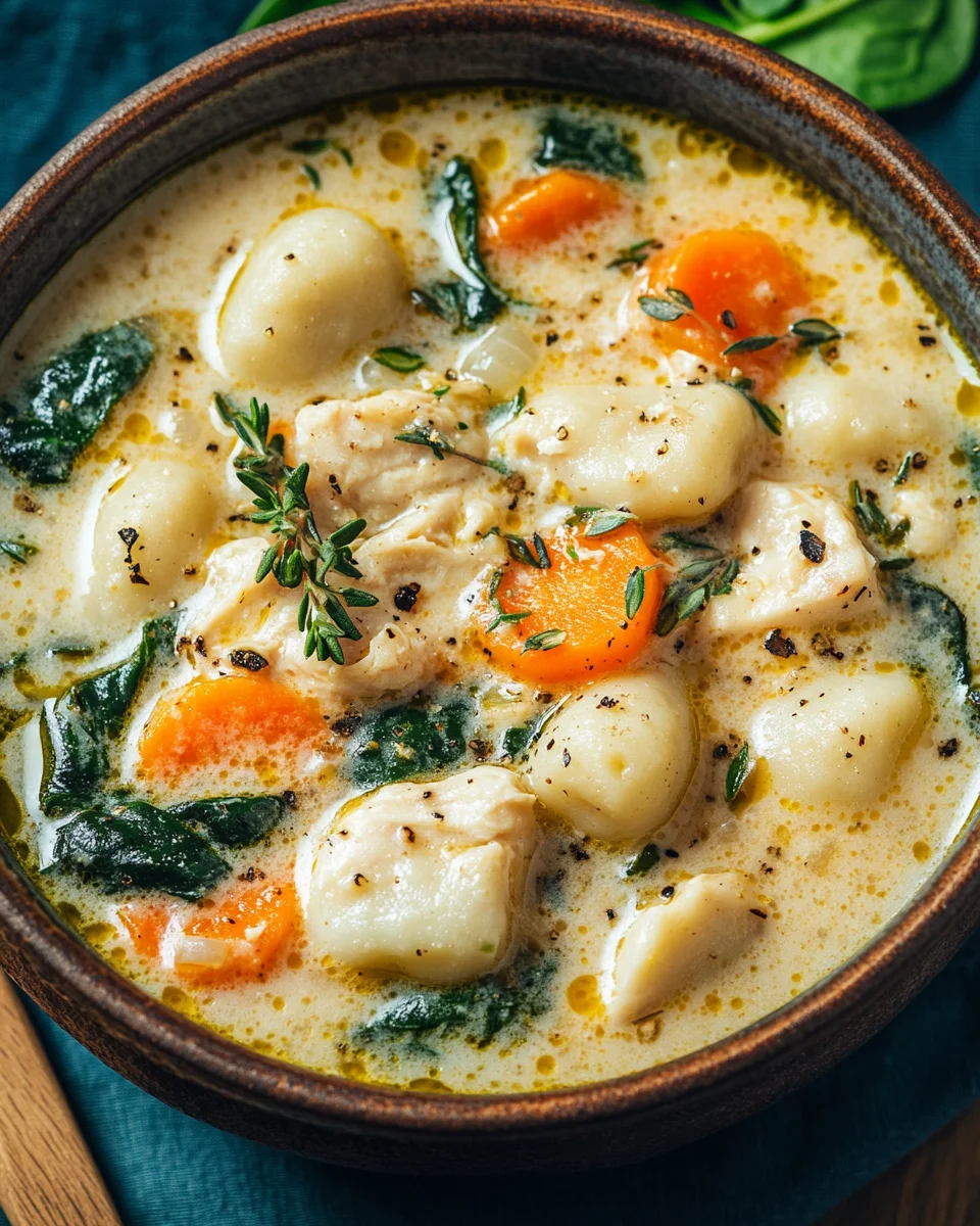 H&auml;hnchen-Gnocchi-Suppe