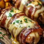 H&auml;hnchenfilet im Speckmantel mit K&auml;sef&uuml;llung