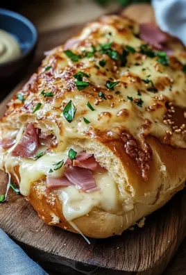 Handbrot mit Schinken und Käse