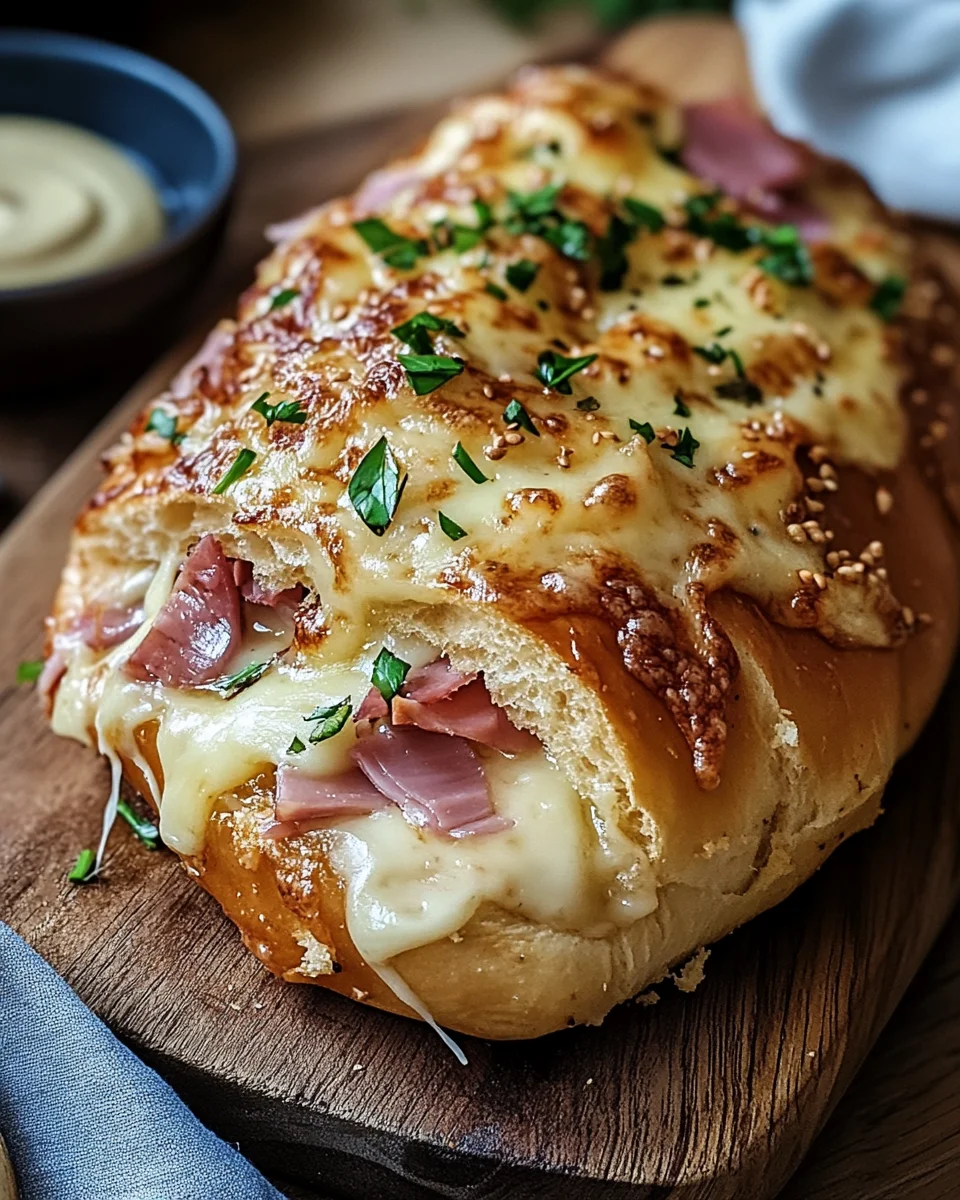 Handbrot mit Schinken und K&auml;se