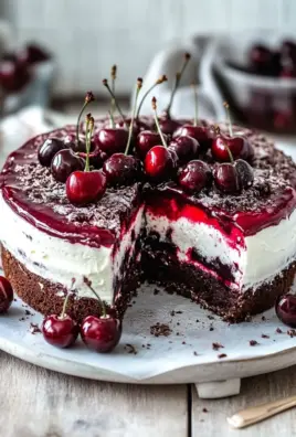 Kirschtorte mit Stracciatellacreme