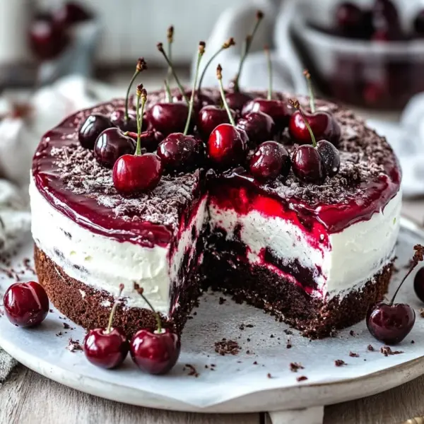 Kirschtorte mit Stracciatellacreme