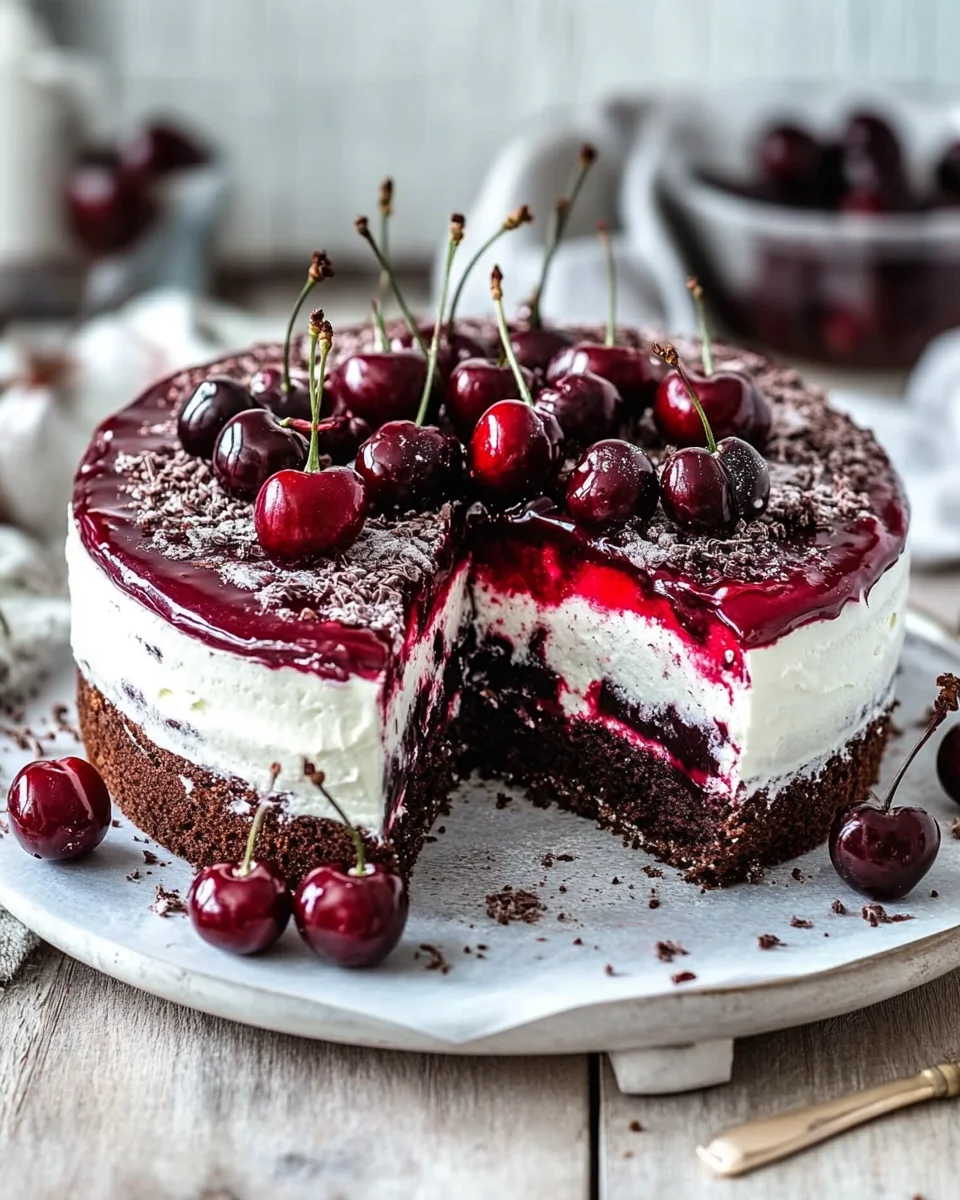 Kirschtorte mit Stracciatellacreme