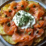 Knusprige Kartoffelgalette mit R&auml;ucherlachs und Cr&egrave;me Fra&icirc;che