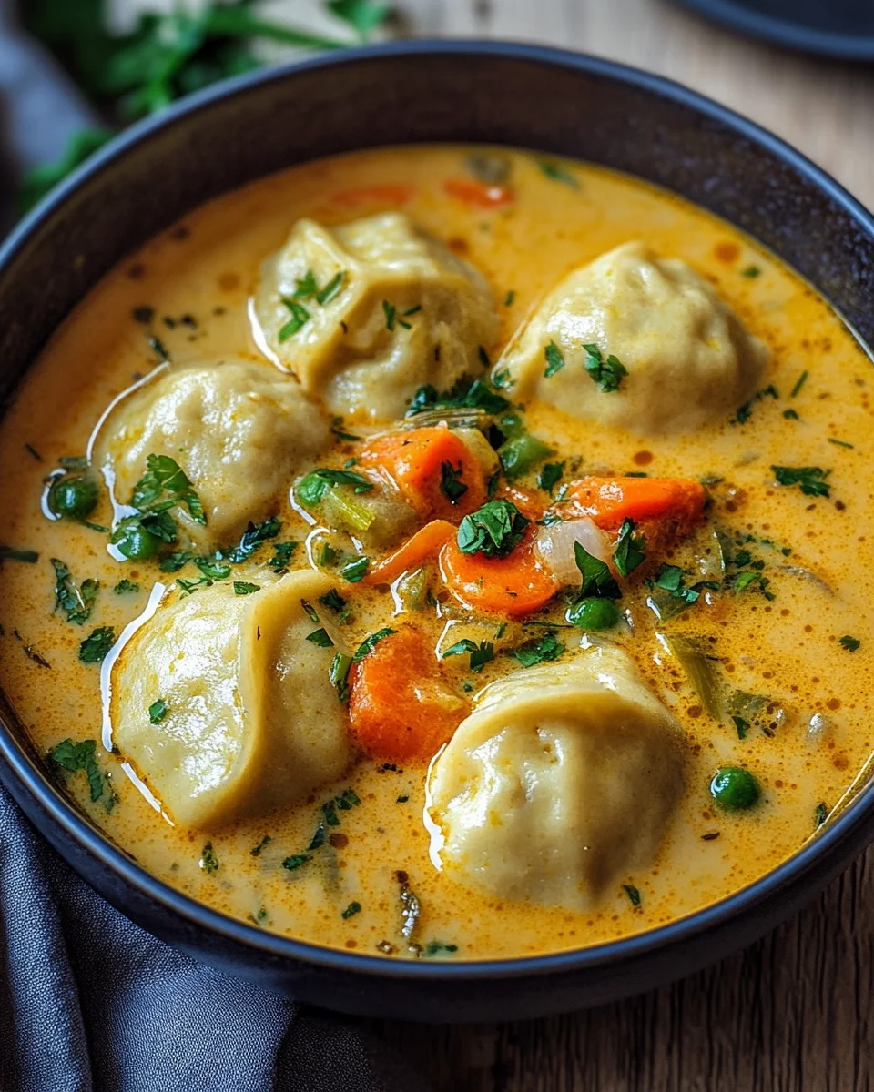 Kokos Curry Suppe mit Dumplings 20 Kokos