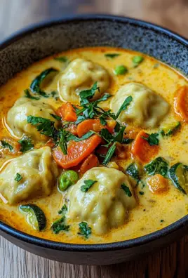 Kokos Curry Suppe mit Dumplings 23 Kokos Curry Suppe mit Dumplings