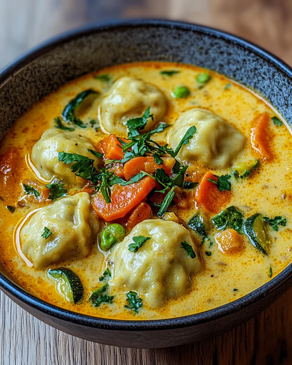 Kokos Curry Suppe mit Dumplings 22 Kokos Curry Suppe mit Dumplings