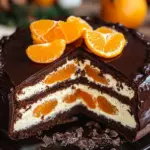 Lebkuchen-Torte mit Paradiescreme und Mandarinen