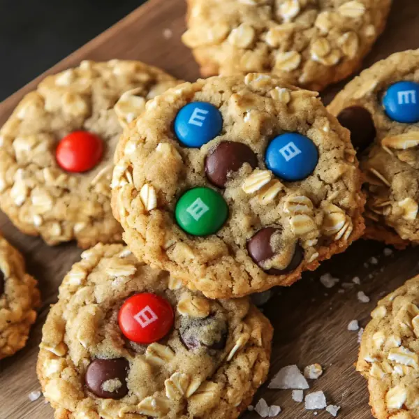 M&M-Cookies mit Haferflocken