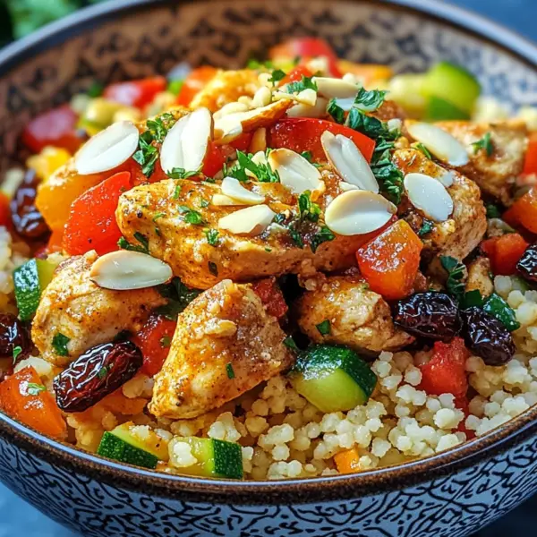 Marokkanische Hühner-Couscous-Schüssel