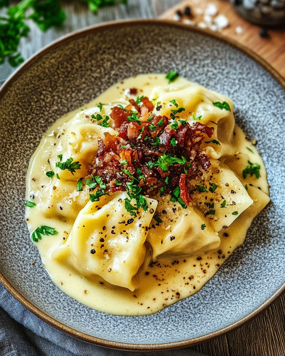 Maultaschen Carbonara