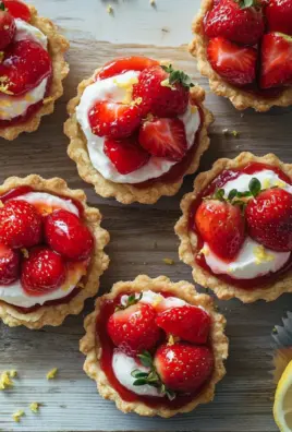 Mürbeteig Tartelettes mit Erdbeeren und Mascarponecreme