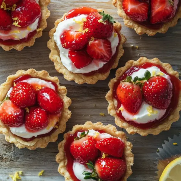 Mürbeteig Tartelettes mit Erdbeeren und Mascarponecreme