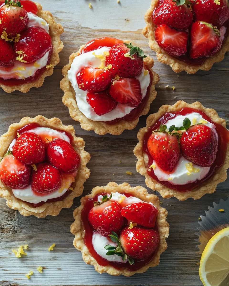 Mürbeteig Tartelettes mit Erdbeeren und Mascarponecreme