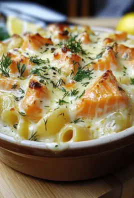 Nudelauflauf mit Lachs und Sahne
