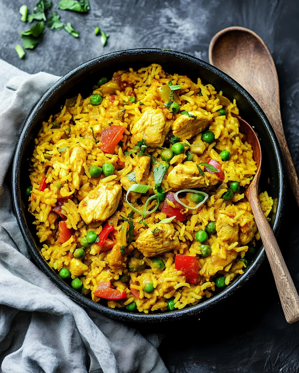 One Pot Curryreis mit Hähnchenbrust