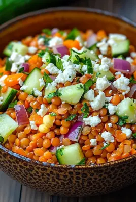 Orientalischer Rote Linsensalat mit