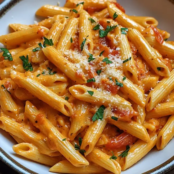 Penne in cremiger Paprikasoße