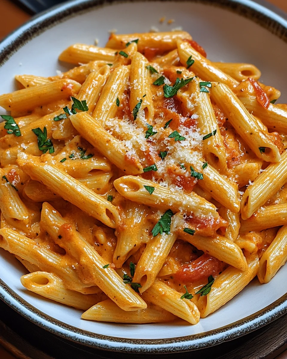Penne in cremiger Paprikasoße 21 Penne in cremiger Paprikasoße