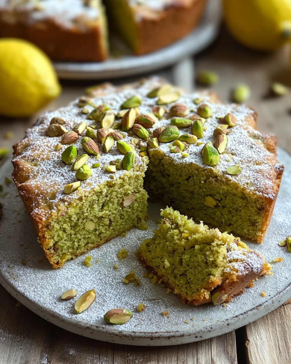 Pistazienkuchen mit Zitrone und Mandeln 19 Pistazienkuchen