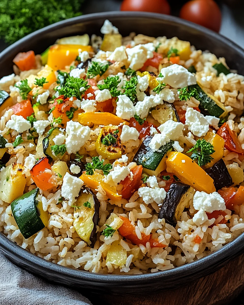 Reis aus dem Ofen mit Feta und Gemüse 19 Reis