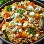 Reis aus dem Ofen mit Feta und Gem&uuml;se