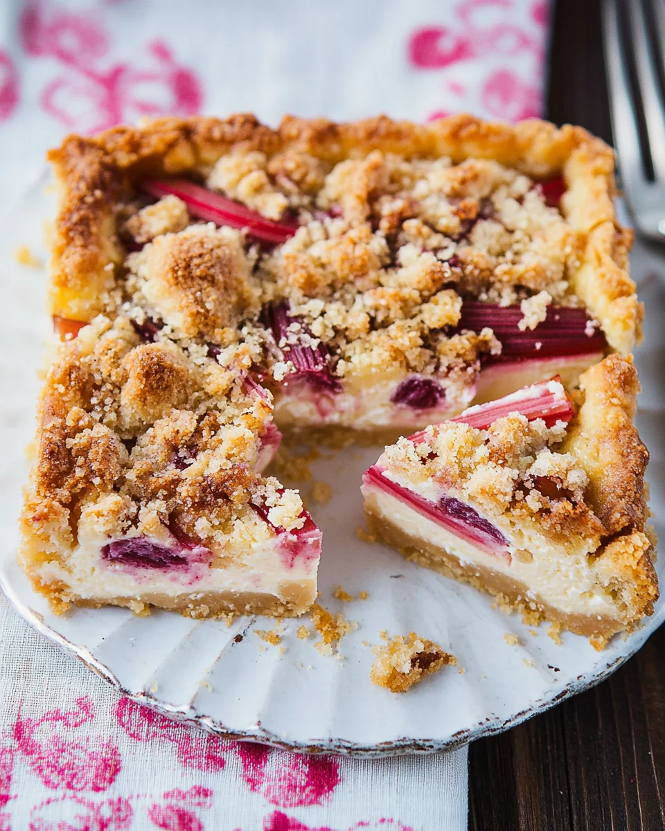 Rhabarber-Cheesecake mit Streuseln 18 Rhabarber-Cheesecake