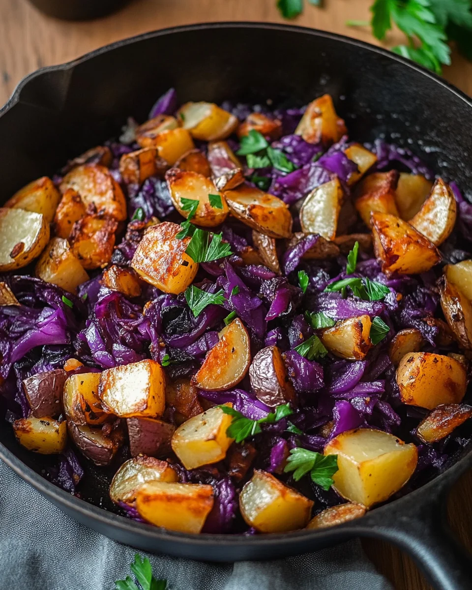 Rotkohl Pfanne mit Kartoffeln 19 Rotkohl