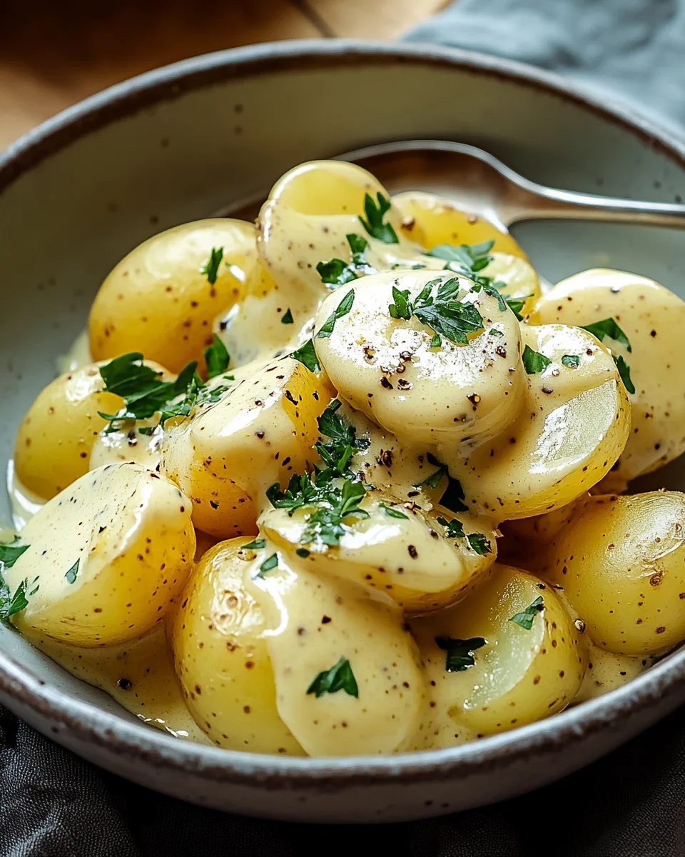 Senfsauce mit Salzkartoffeln