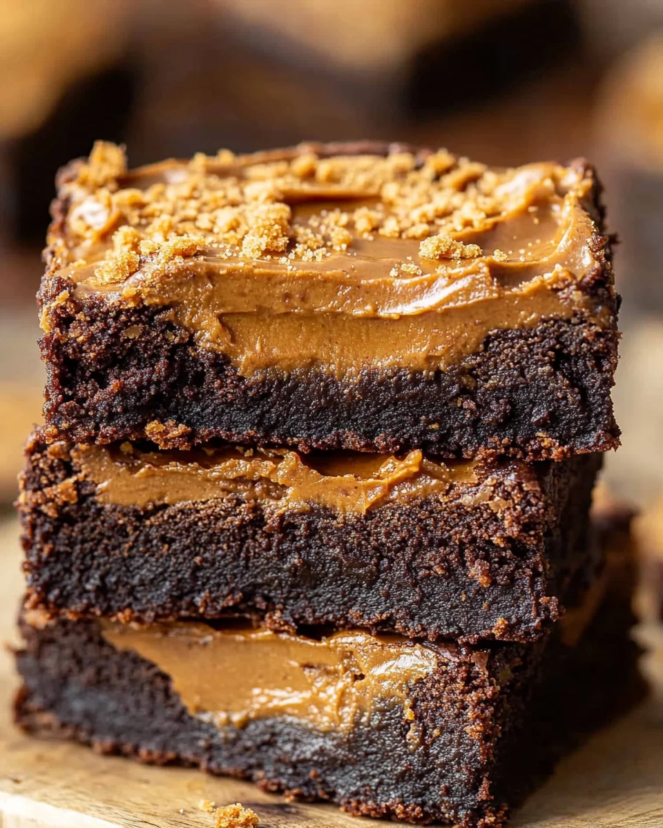 Spekulatius Brownies mit Lotus Biscoff Brotaufstrich 21 Spekulatius