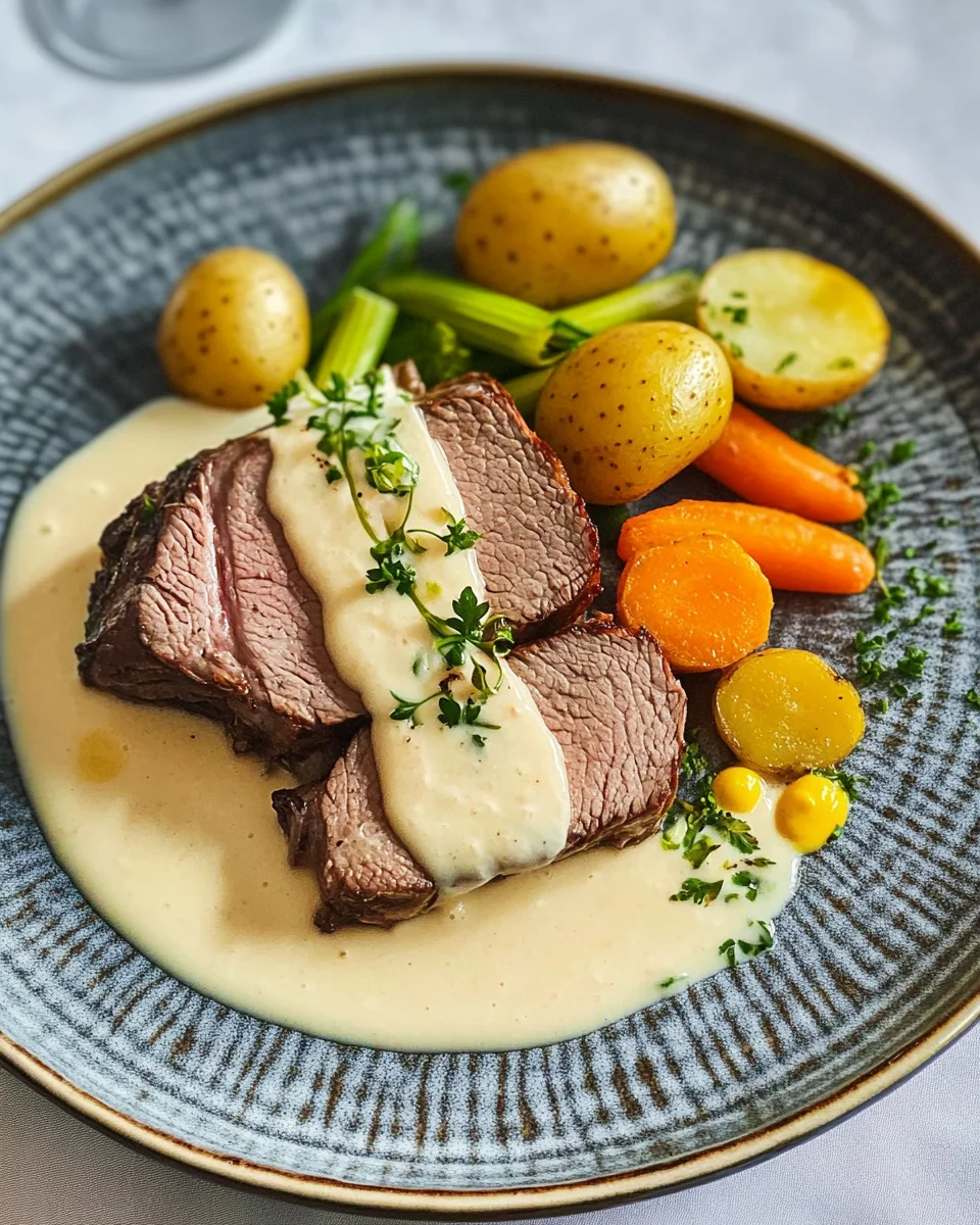 Tafelspitz mit Meerrettichso&szlig;e