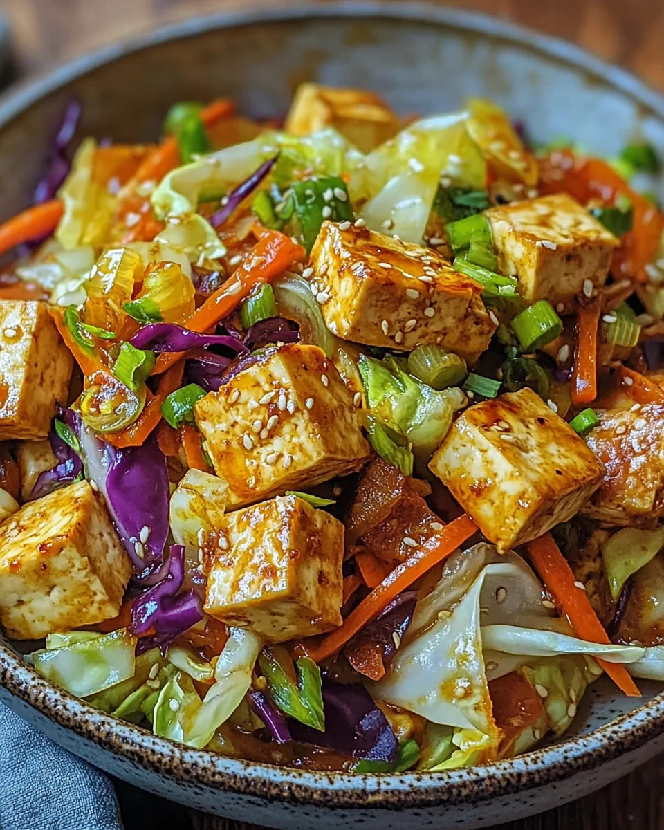 Tofu Kohlgem&uuml;se Pfanne
