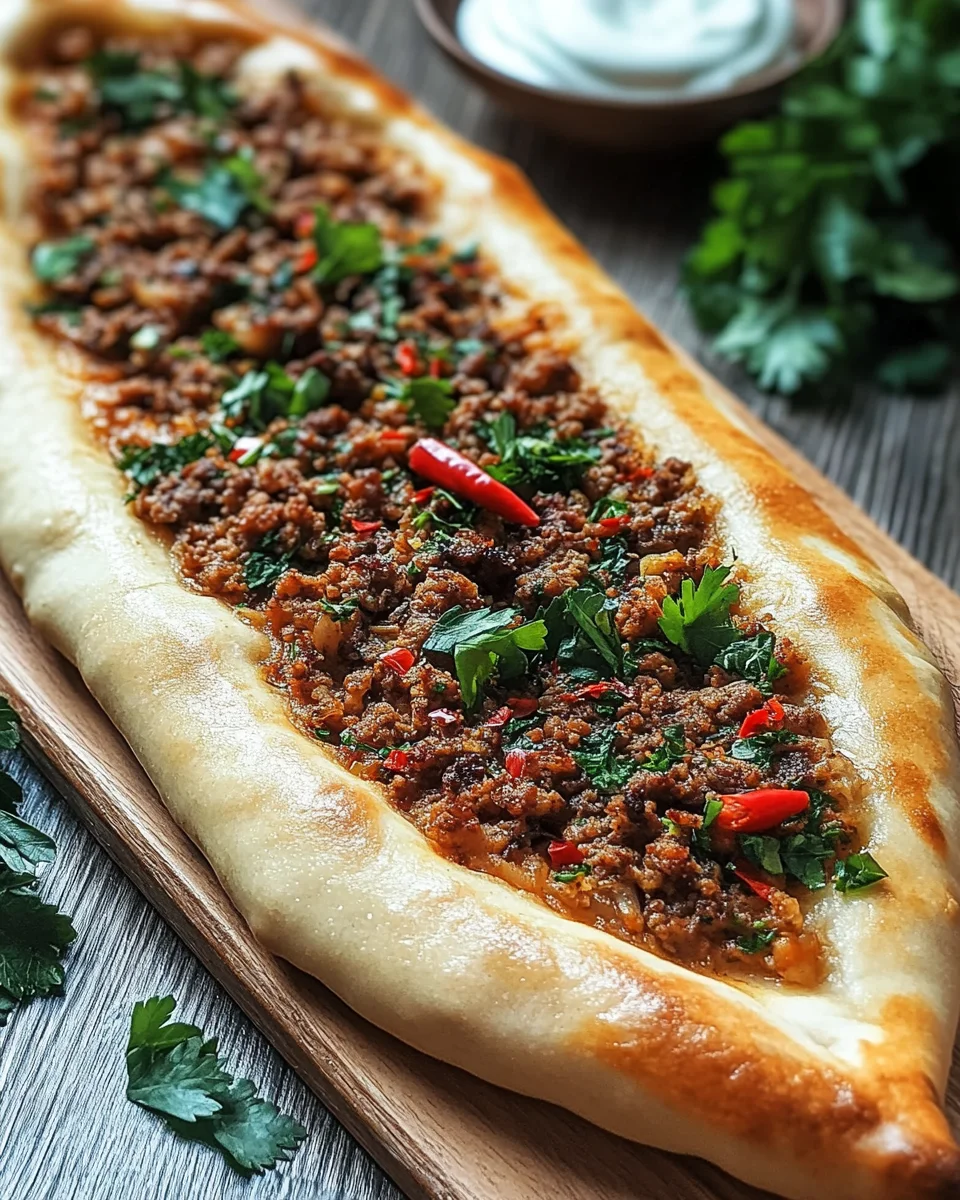 T&uuml;rkische Pide mit Hackfleisch