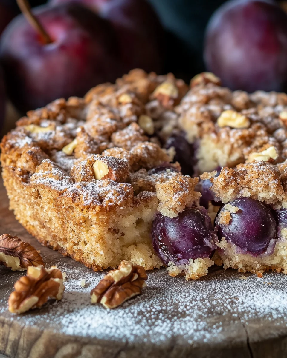 Walnuss-Zwetschgenkuchen mit Zimt-Streuseln