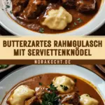 Butterzartes Rahmgulasch mit Serviettenknödel 16 Pinterest Hidden Image