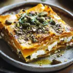 Cremige K&uuml;rbislasagne mit Ricotta und Pistazien