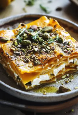 Cremige Kürbislasagne mit Ricotta und Pistazien 24 Cremige Kürbislasagne mit Ricotta und Pistazien