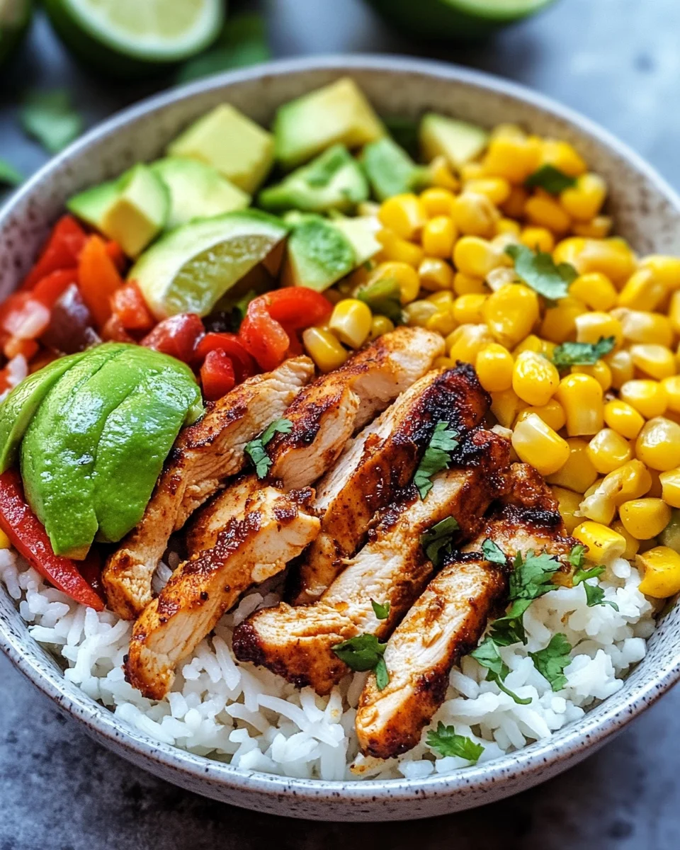 Fajita-Huhn-Burrito-Schüssel