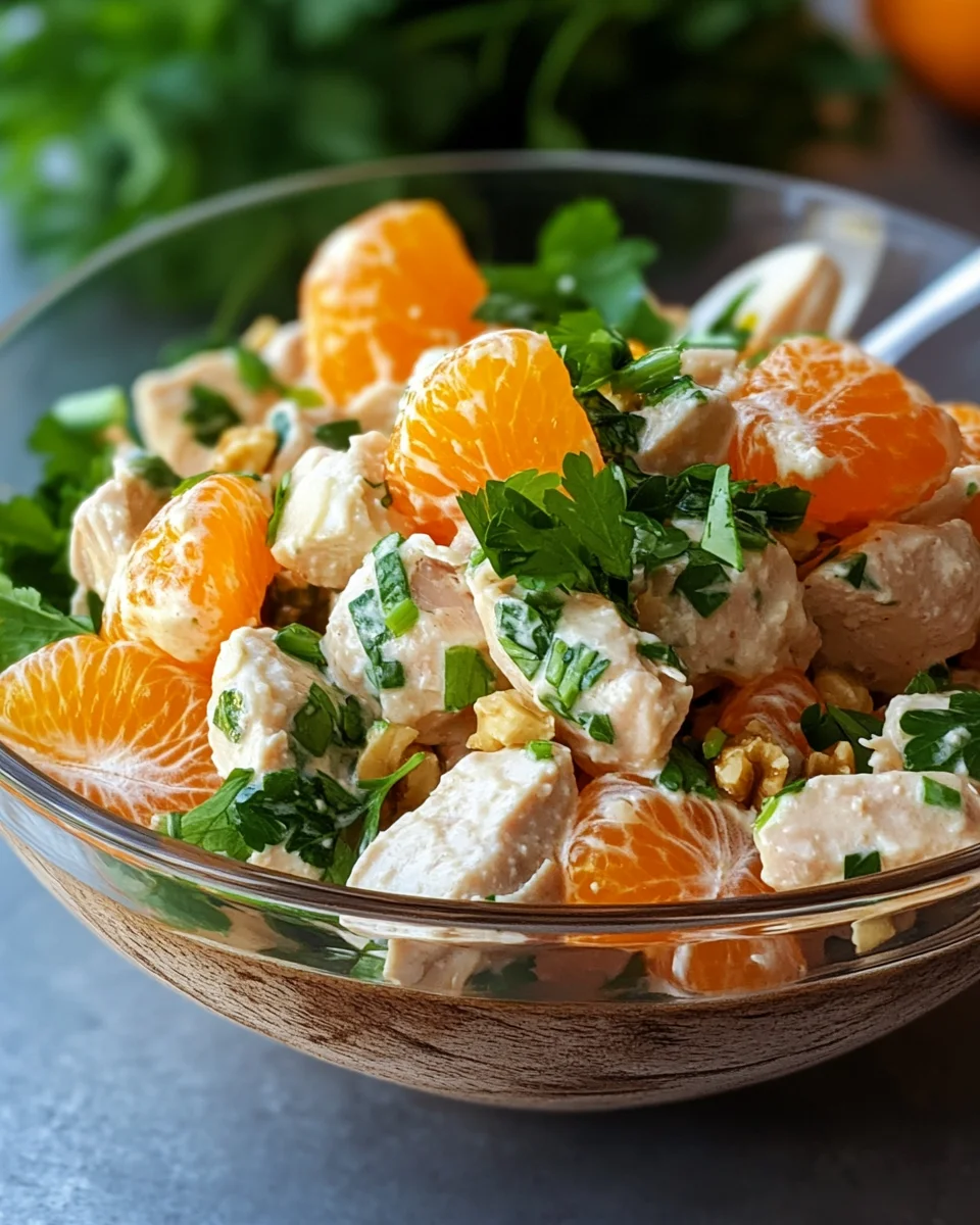 Gefl&uuml;gelsalat mit Mandarinen