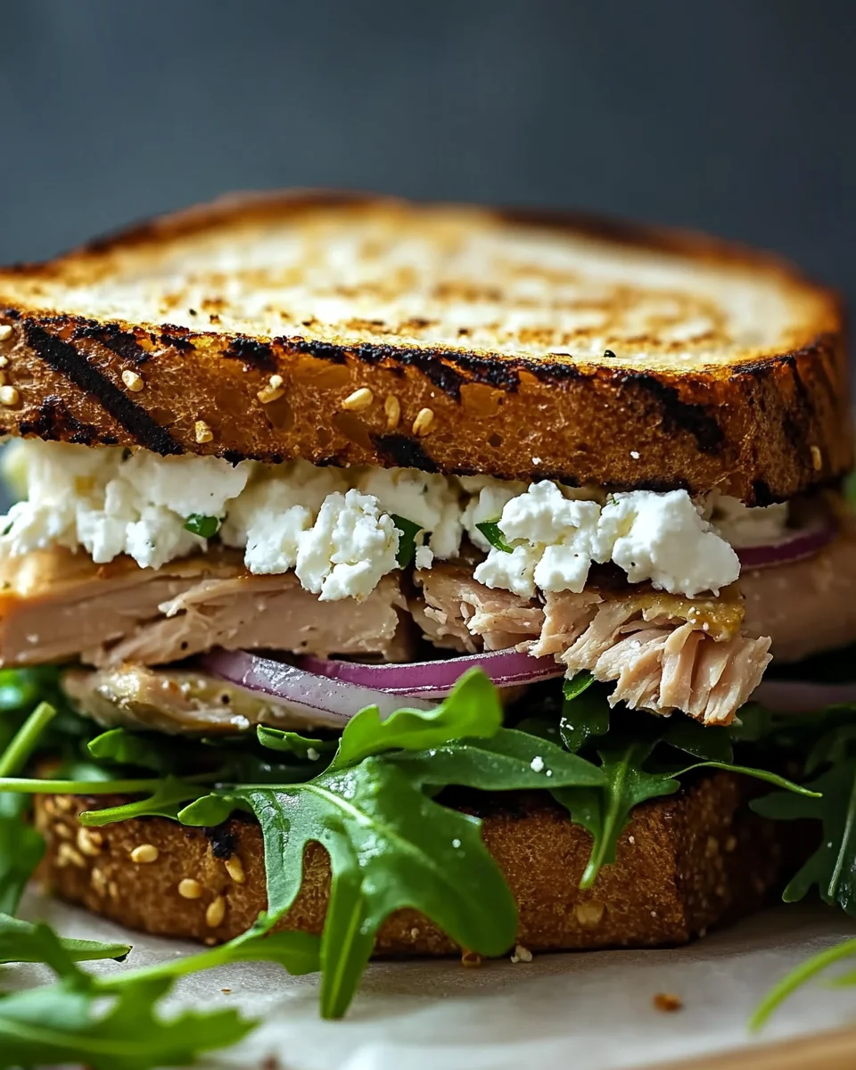 Gegrilltes Thunfisch-Sandwich mit Feta 18 Gegrilltes