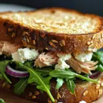 Gegrilltes Thunfisch-Sandwich mit Feta