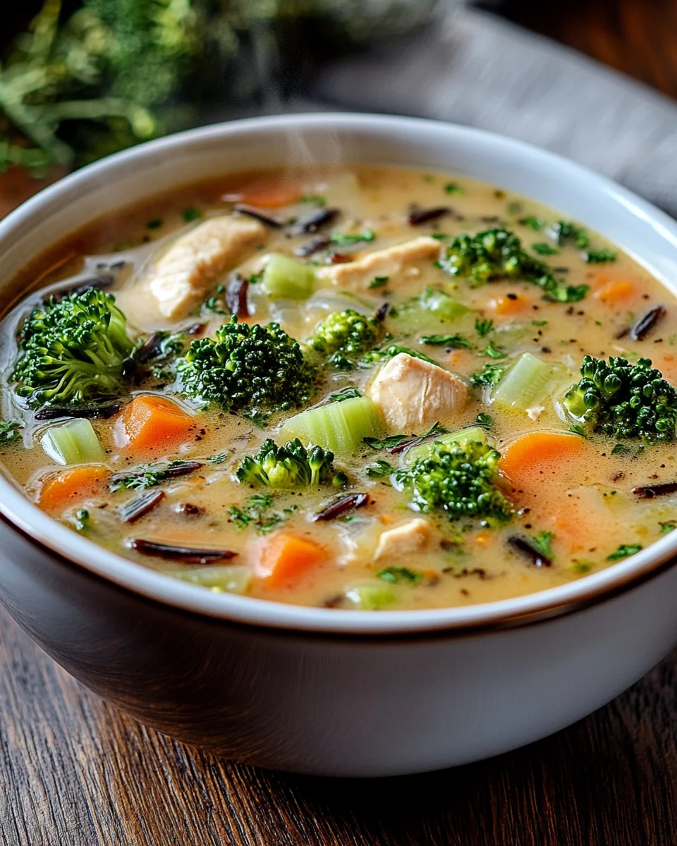 Hähnchen Brokkoli Wildreis Suppe