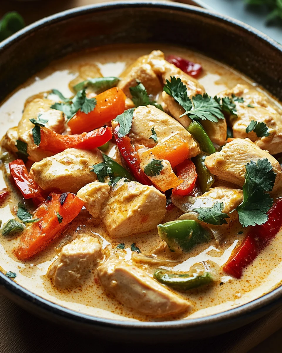 Hähnchen-Pfanne mit Kokosmilch 21 Hähnchen-Pfanne
