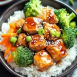 H&auml;hnchen-Teriyaki mit Brokkoli und Reis