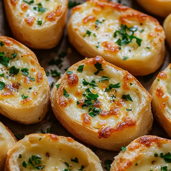 Käse Knoblauch Brot Häppchen