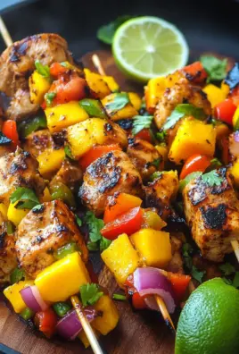 Karibische Hähnchenspieße mit Mango-Salsa 26 Karibische Hähnchenspieße mit Mango-Salsa