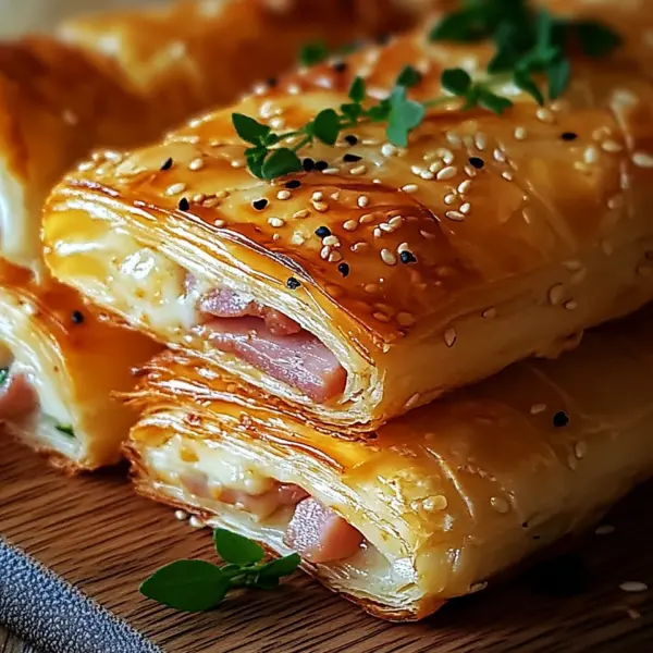 Knusprige Blätterteig-Schinken-Käse