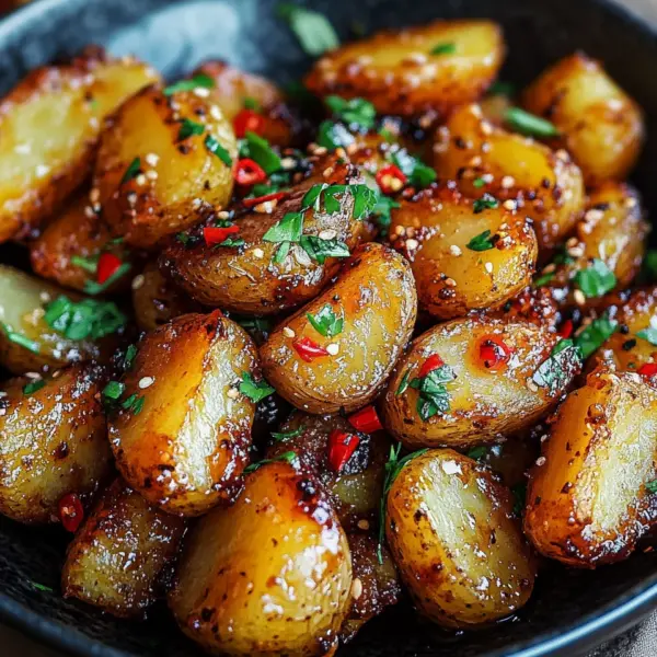 Knusprige Honig-Chili-Kartoffeln