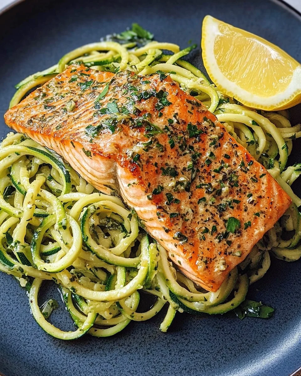 Kräuterlachs auf Zucchinipasta 19 Kräuterlachs
